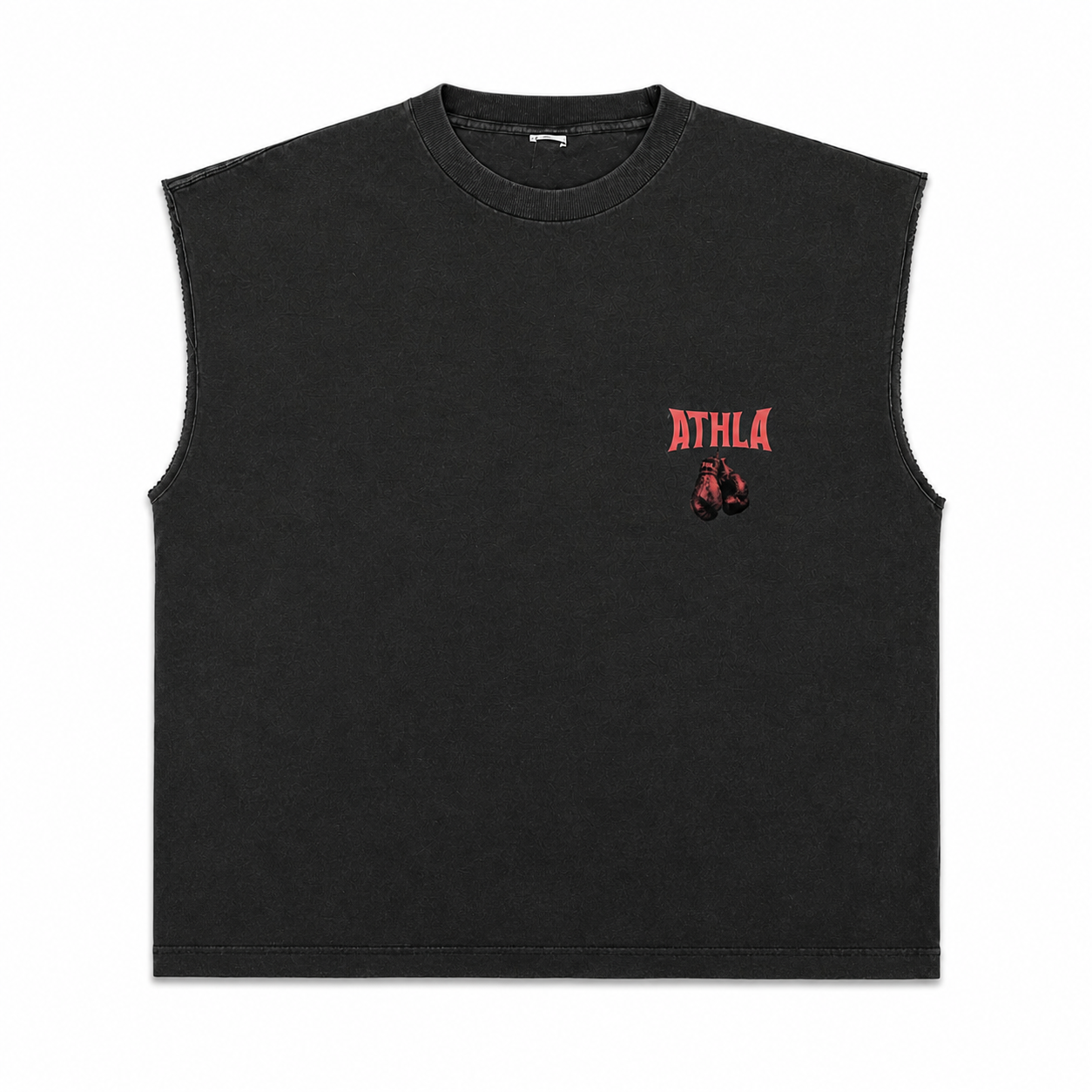 3 Round Tee — Washed Black